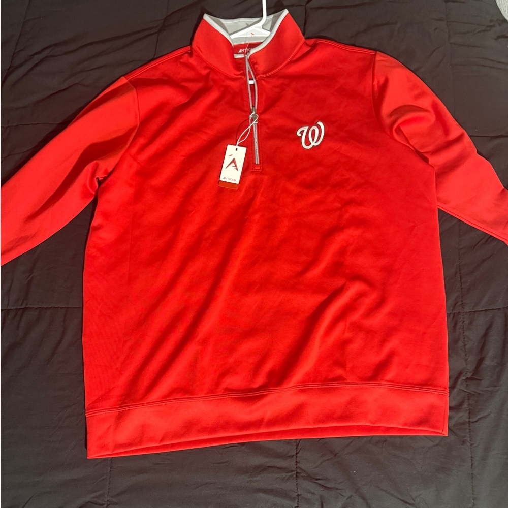 Washington Nationals Antigua Quarter Zip (Men’s XXL)